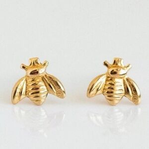 14K Gold Filled Honey Bee Stud Earrings